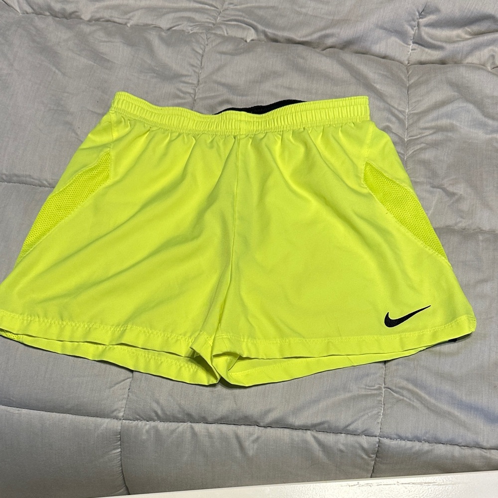 Nike Women's Bright Yellow Athletic Shorts